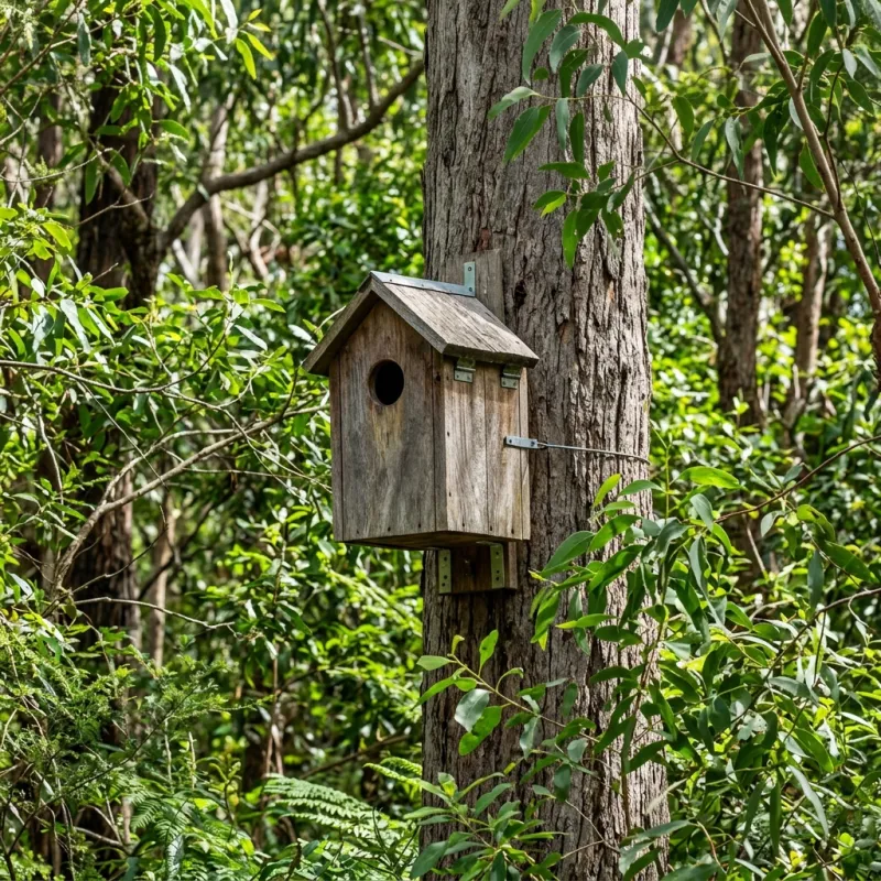 Animal nesting box installed as a humane alternative to a Hampton Park roof cavity