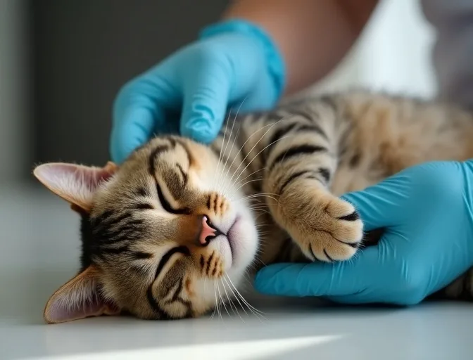 Specialist carefully handling a deceased cat with dignity in Hampton Park